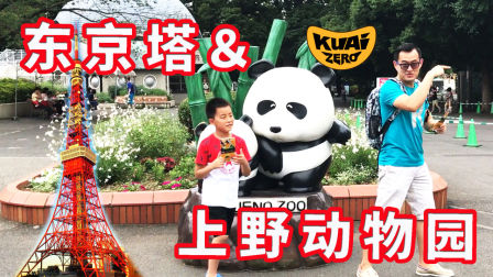 一家人游览东京塔和上野动物园 欢乐不断