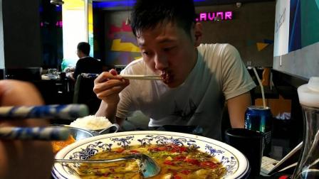 上海市复旦大学附近美食大胃王酸菜鱼龙利鱼中国吃播视频 高中生暑假旅游学日记