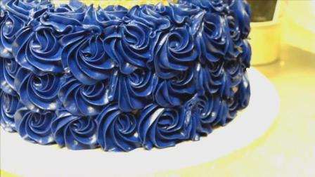 蓝玫瑰婚礼生日蛋糕 真是太漂亮了