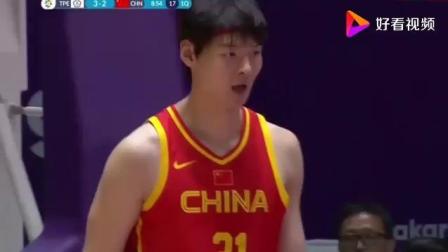 亚运会中国男篮战中国台北, 王哲林连续盖帽扣篮让台湾解说很无奈