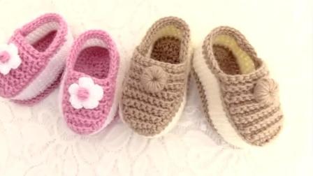 「母婴针织」适合女孩的针钩拖鞋