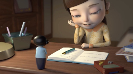 很有深意的动画短片，女孩让玩偶替她写作业，最后自己却被替代！