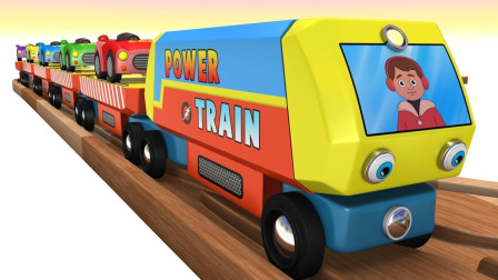 长长列车小火车玩具运输积木小房子