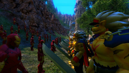 史诗战争模拟器：数码宝贝狮子兽钢铁侠，结果谁会赢？