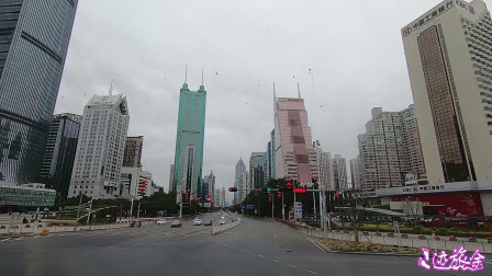 坐在深圳公交车上，，看看深圳壮观大气的城市建设和街景