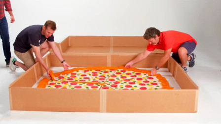 世界上最大的软糖披萨，直径18米，几个人捧着吃！