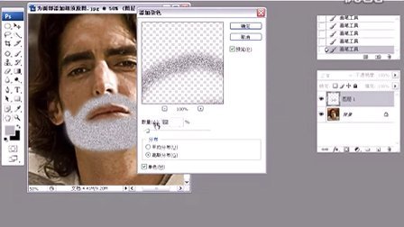 数码照片教程之十二，为男士面部添加胡须。