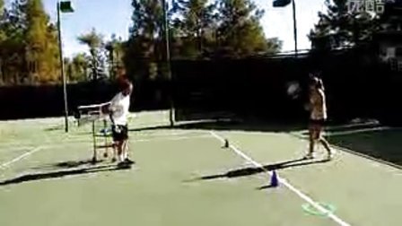 （美国国际网球学院网球教学）正反手底线开放式和关闭式多球训练