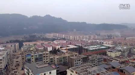 高处看柳林，巴中市恩阳区柳林镇于2016年2月4日摄