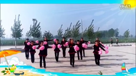 姜庄玉民广场舞《中国大舞台》花球舞