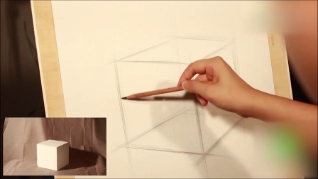 素描头像素描基础入门教程素描基础教程石膏几何体正方体结构素描几何体