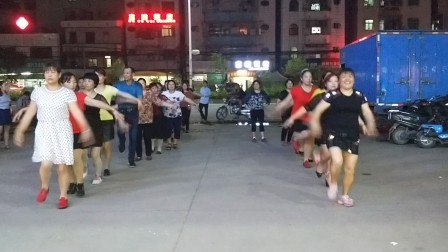 惠州舞蝶广场舞蹈队《山里红》双人对跳，惠州舞蝶改编，水兵风，团队现场版