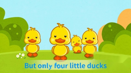 亲宝儿歌：五只小鸭子英文儿歌