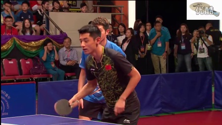 2016 里约 中国乒乓球队到访 香港表演  张继科 许昕 黄镇廷 何君杰 双打